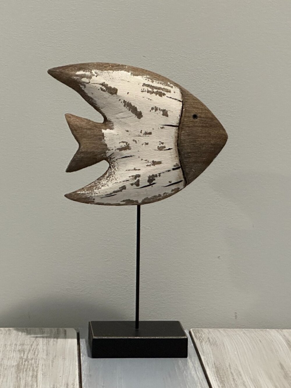 NWT Primitives By Kathy Wood Butterfly Fish Table Shelf Sitter Decor Beachy